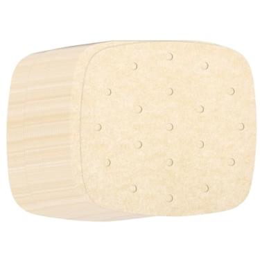 Imagem de HARFINGTON 400 peças de forros de fritadeira a ar, quadrados de 16,5 cm, forros a vapor de bambu com furos, folhas de papel pergaminho perfurado antiaderente, papel vaporizador descartável para