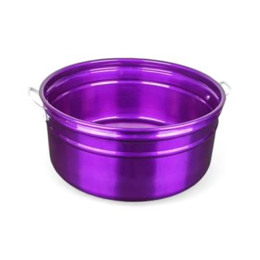 Imagem de Tina Escalda Spa de Pés Bacia de Pedicure Unhas Balde Ofurô Relaxamento de Pé(tina só alumínio roxo)