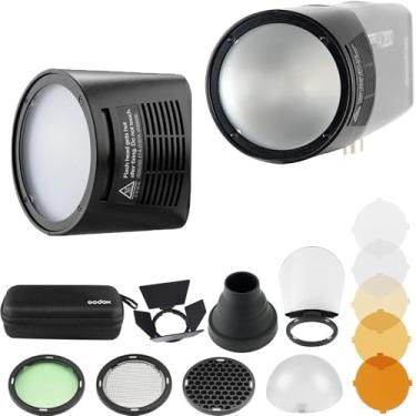 Imagem de Godox Cabeça de flash redonda H200R e kit de acessórios AK-R1 para AD200, AD200Pro, AD200Pro II, Flashpoint eVOLV 200, 200Pro, 200 Pro ii