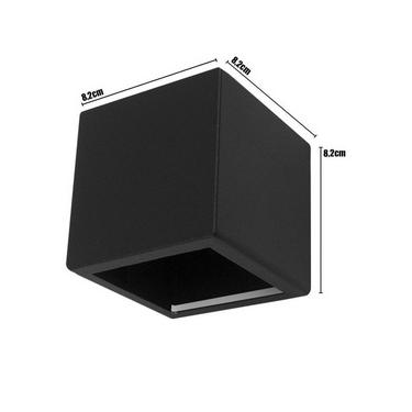 Imagem de Luminária Arandela 1 Foco Pergolado Alumínio Gu10 Cor: Preto