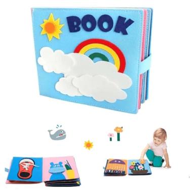 Imagem de Livro Feltro Educativo Sensorial Brinquedo Desenvolvimento Portátil Pano para Aprendizagen Bebês Crianças