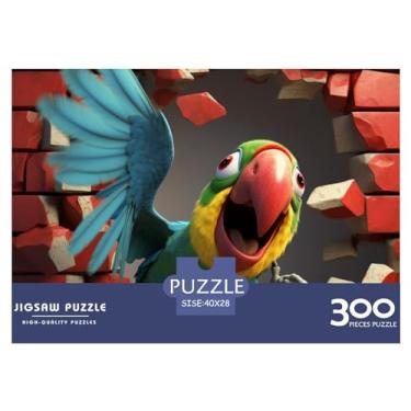 Imagem de Pássaro 300 peças quebra-cabeça animal 3D para adultos divertido educação decoração de jogos brinquedo alívio de estresse jogo intelectual relaxamento e inteligência 300 peças (40 x 28 cm)