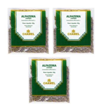 Imagem de Chá Alfazema Flores Natural Kit 3 Pacotes Chamel