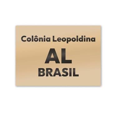 Imagem de Imã de Geladeira Colônia Leopoldina Alagoas MDF 8cm x 5cm