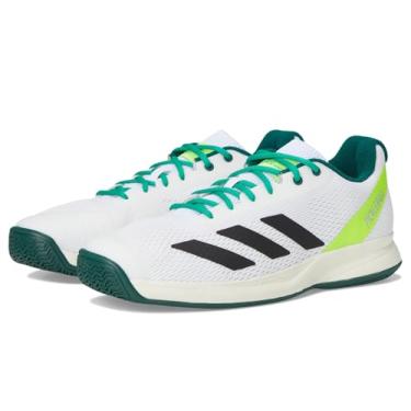 Imagem de adidas Courtflash Pickleball Tênis masculino, Branco/preto/verde universitário, 8