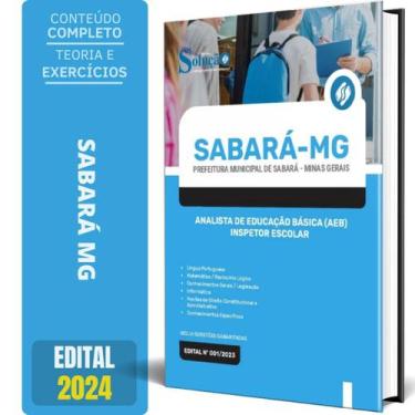 Imagem de Apostila Prefeitura Sabará Mg 2024 Analista Educação Básica - Editora 