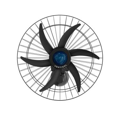 Imagem de Ventilador Osc Parede Falcon 60cm 6 Pás Preto-azul Bivolt
