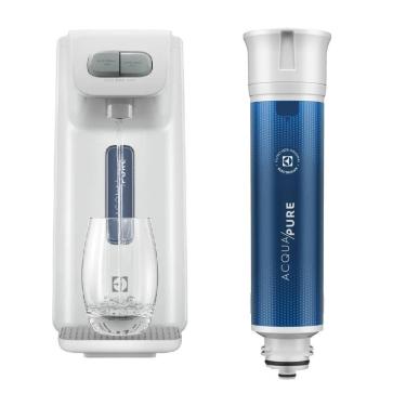 Imagem de Kit Purificador Electrolux Água Gelada 3 Níveis Branco Efficient (PE15B) + Filtro/Refil de Água Acqua Pure