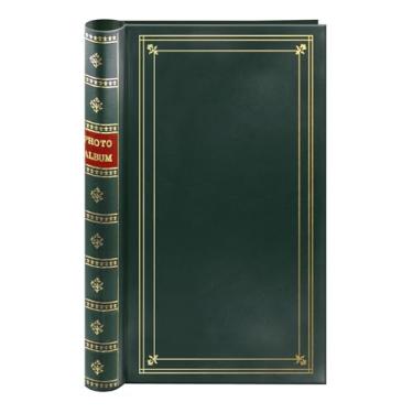 Imagem de Álbum de fotos encadernado em espiral, 300 bolsos bidirecionais para guardar fotos 10 x 15 cm, verde caçador