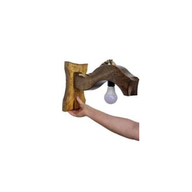 Imagem de Arandela Rustica Madeira Maciça Corda Sisal Nobre Premium - RUSTICA PR