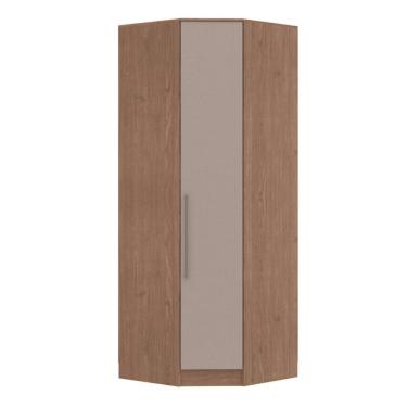 Imagem de Guarda-roupa Canto Oblíquo 1 Porta Requinte+ Macadâmia/Duna