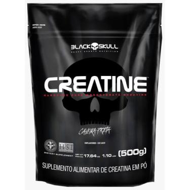 Imagem de Creatine - creatina monohidratada - refil 500g - CAVEIRA PRETA, N/A, S