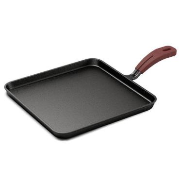 Imagem de Chapa Lisa de Ferro Fundido 1,2 Litros 26x26cm para Forno e Fogão 8379