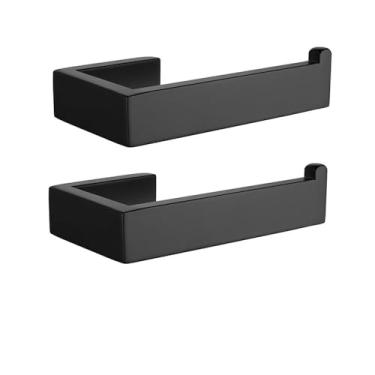 Imagem de Conjunto de banheiro de aço inoxidável - Suporte para toalhas de parede, suporte para papel higiênico e gancho para roupão | Acessórios de 3 peças, 2 suportes para papel higiênico