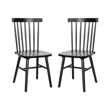 Imagem de Flash Furniture Cadeira de madeira para restaurante, 45 cm Dx16,75 L x 34,75 A, preta