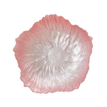 Imagem de Ｂｅｓｇａ Prato de vidro em formato de flor, prato de sobremesa para bolo, salada multifuncional, bandeja para lanche de frutas, de jantar para sala de jantar, S