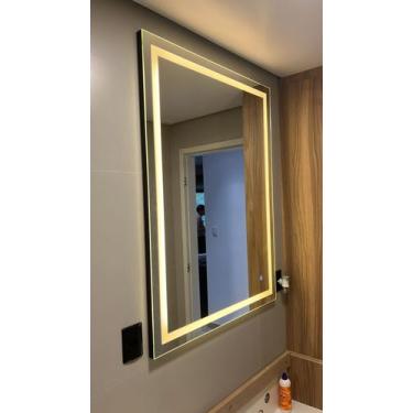 Imagem de Espelho com iluminação led frontal 4000k botão touch 0,70 x 1,00 - Esp
