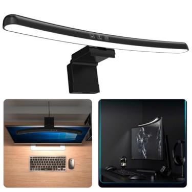 Imagem de Light Bar Luminária Barra de LED para Monitor Curvado – 3 Modos de Cor, Controle Touch e Iluminação Ajustável para Setup, Estudo e Escritório.