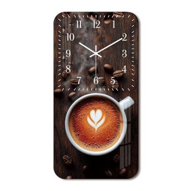 Imagem de Relógio grande de madeira para sala de estar - Relógio rústico de 61 cm operado por bateria - Relógio de parede silencioso sem tique-taque para cozinha, quarto, escritório, decoração de casa