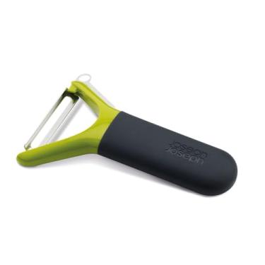 Imagem de Joseph Joseph Descascador em forma de Y com alças fáceis de segurar, lâmina de aço inoxidável para cozinha, vegetais e frutas, verde claro