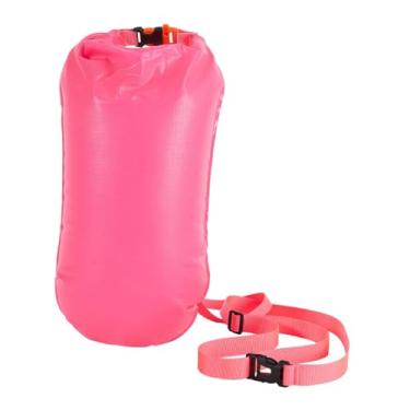 Imagem de Dynwave Boia de natação, bolsa inflável de PVC para equipamentos de natação, altamente visível para triatletas, praticantes de snorkel, rafting, treinamento e, Rosa Vermelha