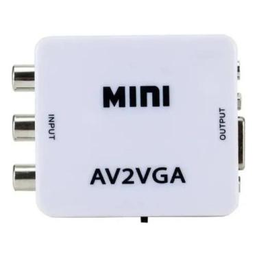 Imagem de Mini Adaptador De Vídeo Rca Av Para Vga 1080p Conversor - YooY.Air, Br
