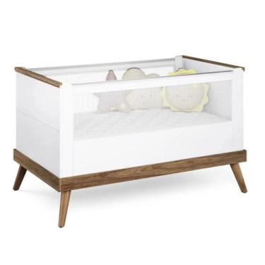 Imagem de Berço 2 em 1 Canção de Ninar Branco/Amendola Rustica - Divicar - Divic