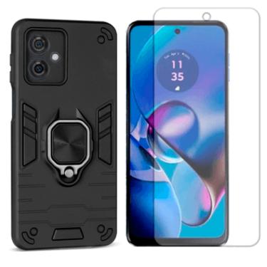 Imagem de Capa Case Anel Para Motorola Moto G54 + Pelicula Hidrogel Cor:preto