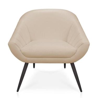 Imagem de Poltrona Giovana material sintético Pés Palito De Ferro - DROSSI