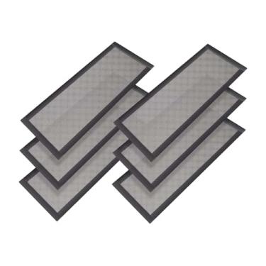 Imagem de IEUDNS 6 peças de tampas de ventilação de piso, tampas de registro de piso, telas de ventilação de PVC decorativas retangulares, grelha decorativa para