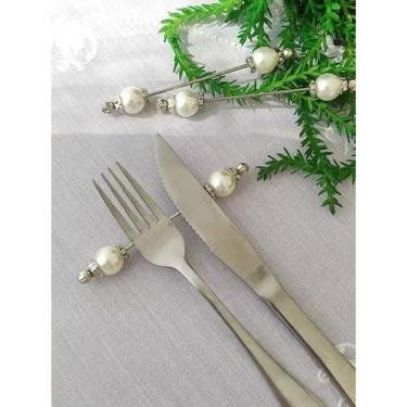 Imagem de Descanso Talher Inox Pedraria 12un - Alô Decorally