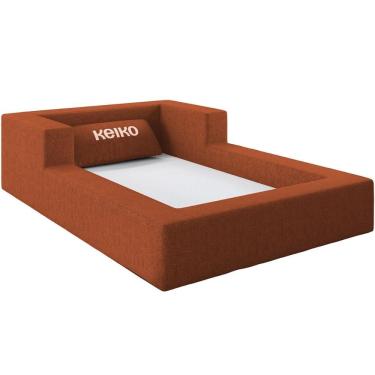Imagem de Cama Montessoriana Berço Aconchego 100% Espuma Boucle Laranja Keiko
