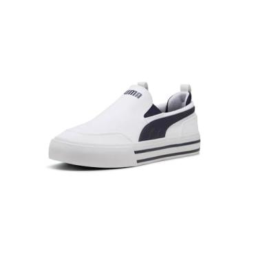 Imagem de PUMA Tênis masculino Court Classic Vulc, branco, 43, Branco - azul marinho, 41
