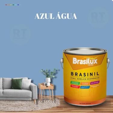 Imagem de Tinta Parede Azul Acinzentado Acrílica Brasinil 3,2l - BRASILUX, AZUL 