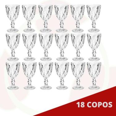 Imagem de 18 Taça Diamante Bico De Jaca 300ml Transparente - ECO'S, Diamante
