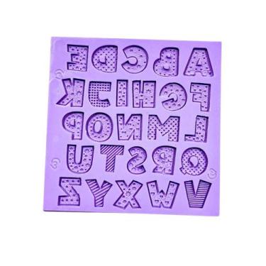 Imagem de F1621 molde de silicone alfabeto confeitaria biscuit - confeitaria dos