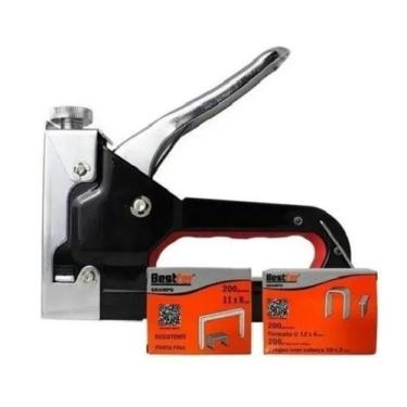 Imagem de Grampeador Profissional Tapeceiro Madeira Estofado Manual - A.R Varied