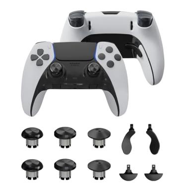Imagem de CHARM FOCUS Manípulos De Metal Para Controle Ps5 Edge, Botões De Gatilho De Manípulos Traseiros Metálicos, Joysticks Para Controle Ps5 Dualsense, Acessórios De Reposição, Peças Para Controle Ps5 Edg