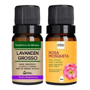 Imagem de Kit Óleo Essencial Lavandin +Óleo Vegetal Rosa Mosqueta 10Ml - Essênci