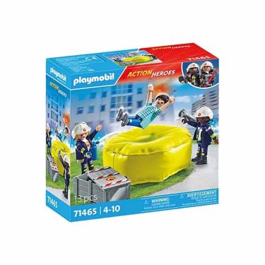 Imagem de Bombeiro Com Colchão De Ar - Playmobil Action Heroes 71465