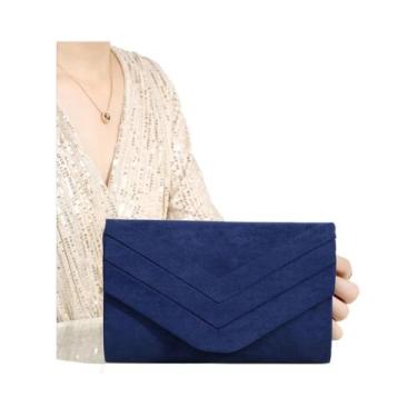 Imagem de Bolsa de Noite Elegante em Veludo com Corrente - Bolsa de Luxo Quadrad