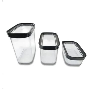 Imagem de Conjunto de 3 Potes Herméticos de 1500ml, 1000ml e 450ml Transforme Sua Cozinha Em Ambiente Prático, Organicado e Funcional