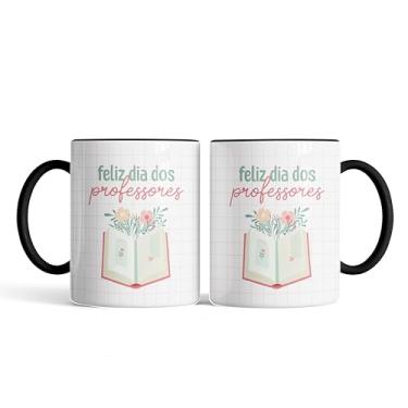 Imagem de Caneca xicara porcelana feliz dia dos professores 25EI (vermelho)