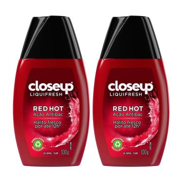 Imagem de Kit 2 Creme Dental em Gel Close Up Liquifresh Red Hot 100g