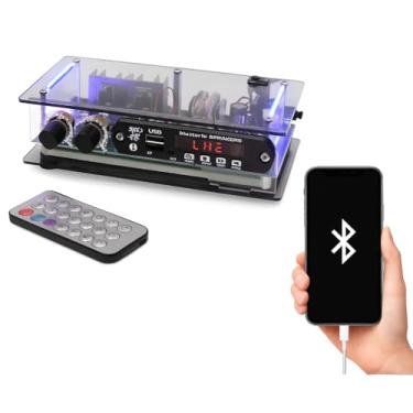 Imagem de Mini Amplificador para Som Ambiente MBORG MDBT40, Amplificador Áudio Bluetooth 5.0, USB/FM/RCA/AUX/SD, para Casa, Loja, Consultório, Sala de Aula