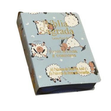 Imagem de BÍBLIA Sagrada com LETRA GRANDE e HARPA CRISTÃ PALAVRAS DE JESUS EM VE