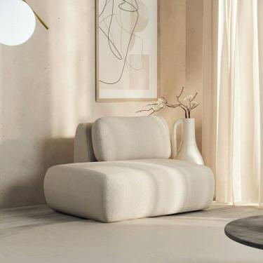 Imagem de Sofá Modular Sumiê 80cm Esquerdo Orla Cabecasa Madeiramadeira Espuma do Mar