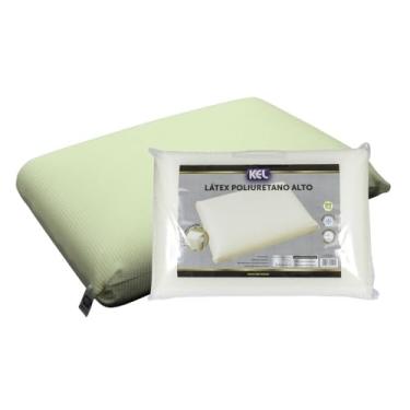 Imagem de Travesseiro ALTO 16CM Látex de PU Marca Kel | Ortopédico, Antiácaro, Não Deforma, Ergonômico, Suporte Alto, Dormir de Lado – Conforto e Tecnologia para o Sono