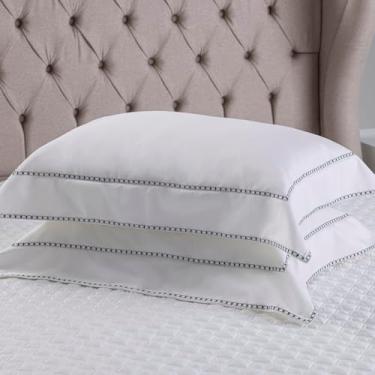 Imagem de FRONHA RAGGIO DI LUNA FIREFLY PRETO 100% ALGODÃO CETIM 400 FIOS 50X90