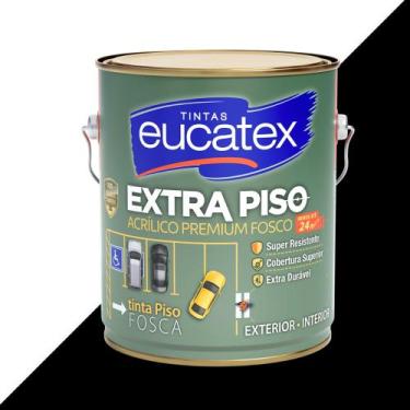 Imagem de Tinta Extra Piso Galão 3,6L Eucatex - Cores, Preto